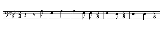 Slacker Song - staff notation