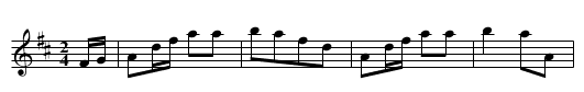 Slaggyford Galop - staff notation