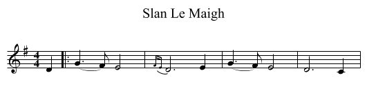 Slan Le Maigh - staff notation