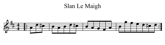Slan Le Maigh - staff notation