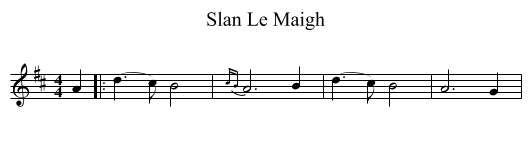 Slan Le Maigh - staff notation