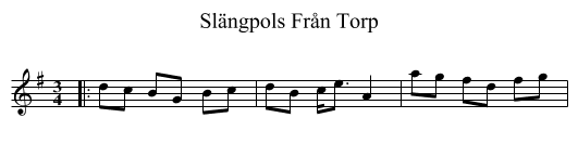 Slängpols Från Torp - staff notation