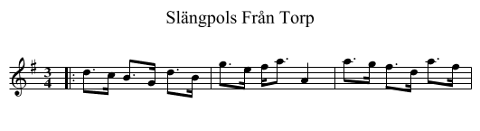 Slängpols Från Torp - staff notation