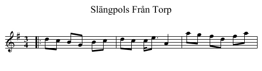 Slängpols Från Torp - staff notation