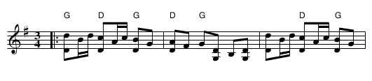 Slängpolska fr Slimminge - staff notation