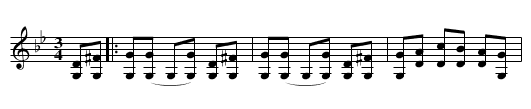 Slängpolska från Södermanland - staff notation