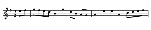 Slap and Kiss - staff notation