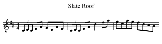 Slate Roof - staff notation