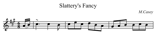 Slattery's Fancy - staff notation