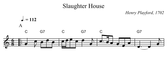 Slaughter House - staff notation