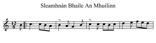 Sleamhnán Bhaile An Mhuilinn - staff notation