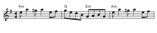 Sleep Soond Ida Moarnin' - staff notation
