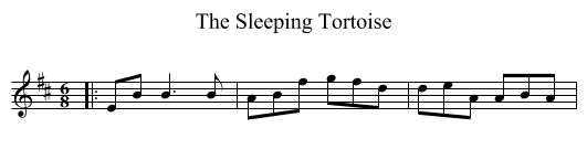 Sleeping Tortoise, The  - staff notation