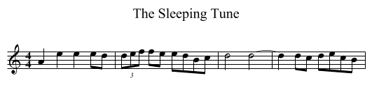 Sleeping Tune, The  - staff notation