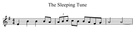 Sleeping Tune, The  - staff notation