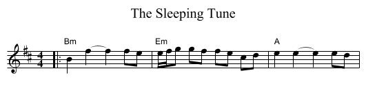 Sleeping Tune, The  - staff notation