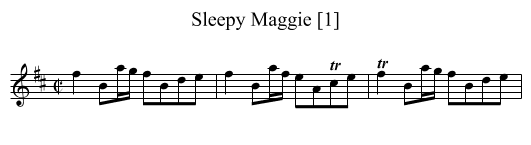 Sleepy Maggie [1] - staff notation