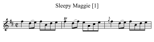 Sleepy Maggie [1] - staff notation
