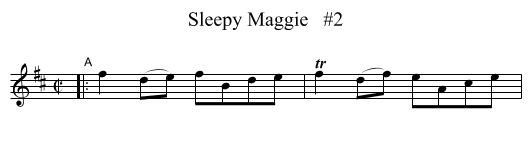 Sleepy Maggie   #2 - staff notation