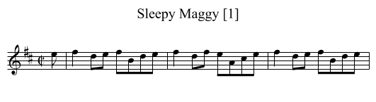Sleepy Maggy [1] - staff notation