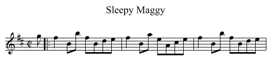 Sleepy Maggy - staff notation