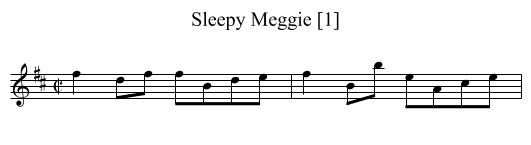 Sleepy Meggie [1] - staff notation