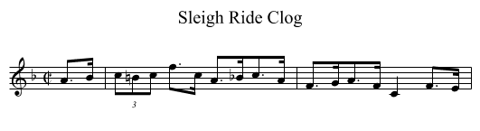 Sleigh Ride Clog - staff notation