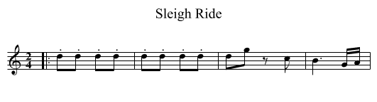 Sleigh Ride - staff notation
