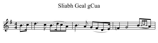 Sliabh Geal gCua - staff notation