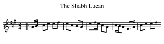 Sliabh Lucan, The  - staff notation