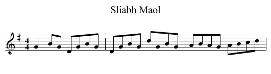 Sliabh Maol - staff notation