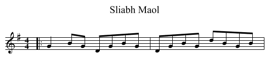Sliabh Maol - staff notation