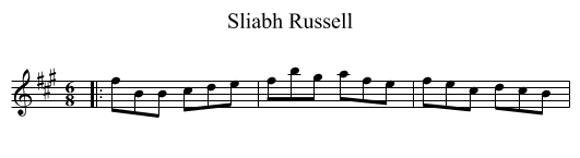 Sliabh Russell - staff notation