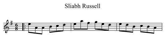 Sliabh Russell - staff notation