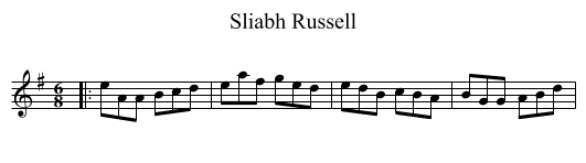 Sliabh Russell - staff notation