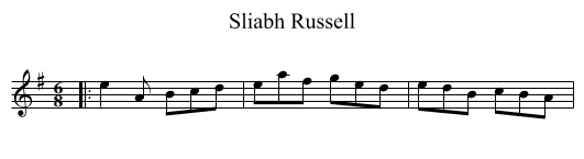 Sliabh Russell - staff notation