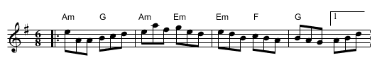 Sliabh Russell - staff notation