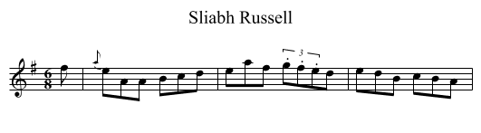 Sliabh Russell - staff notation