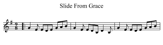 Slide From Grace - staff notation