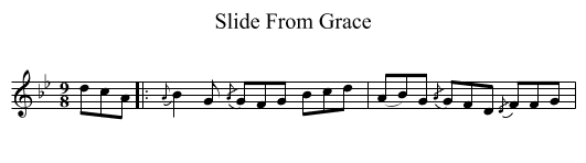 Slide From Grace - staff notation