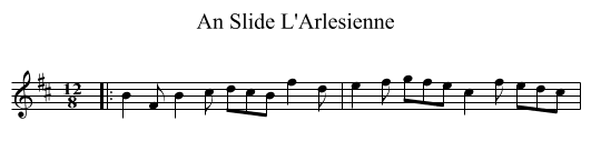Slide L'Arlesienne, An  - staff notation