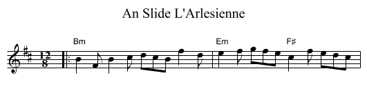 Slide L'Arlesienne, An  - staff notation