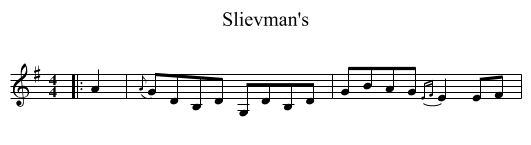 Slievman's - staff notation