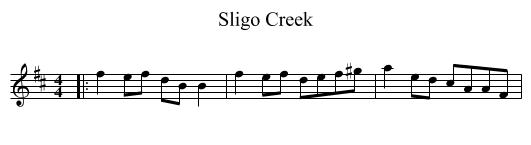 Sligo Creek - staff notation