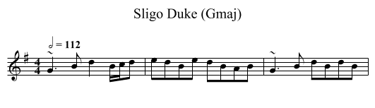 Sligo Duke (Gmaj) - staff notation