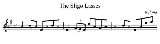 Sligo Lasses, The  - staff notation