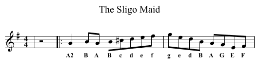 Sligo Maid, The - staff notation