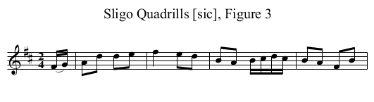 Sligo Quadrills [sic], Figure 3 - staff notation