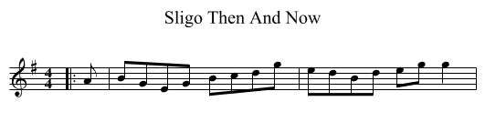 Sligo Then And Now - staff notation