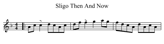 Sligo Then And Now - staff notation